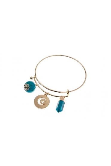 Islam Symbol And Turquoise Charm Bracelet