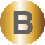 Gold Initial B