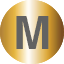 Gold Initial M