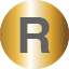 Gold Initial R