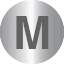 Silver Initial M