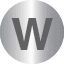 Silver Initial W