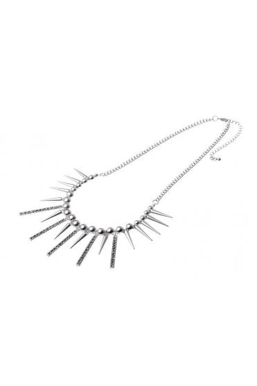 Bar & Spike Crystal Necklace