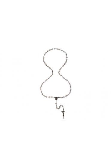 Black Diamante Rosary Necklace