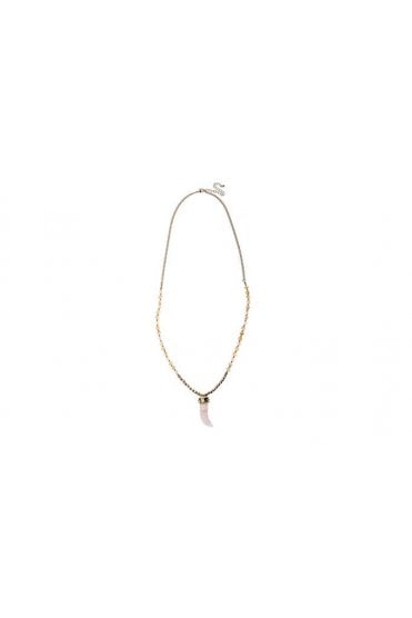 Boho Bead & Horn Necklace