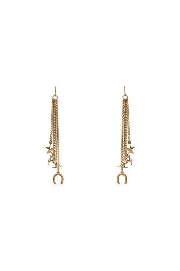 Boho Star & Horse Shoe Fish Hook Earring
