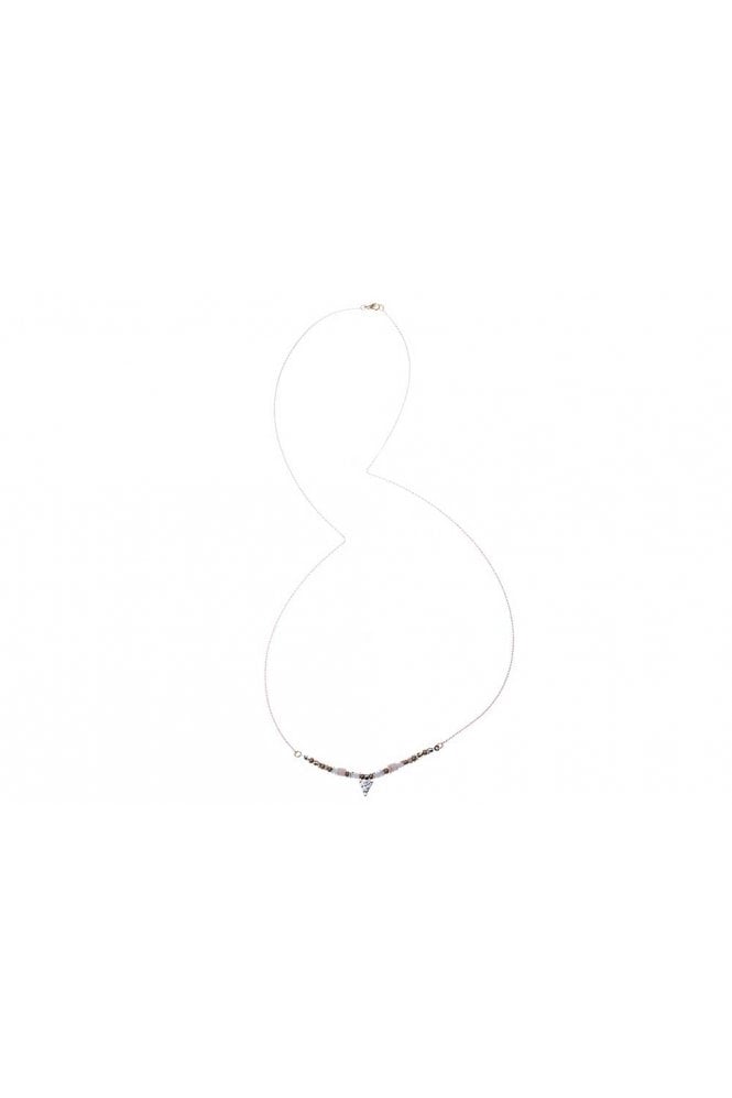 Majique London Bold Bead & Triangle Chain Necklace