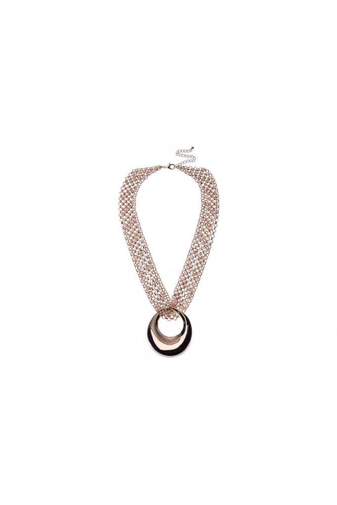 Majique London Bold Layers Donut Pendant Necklace
