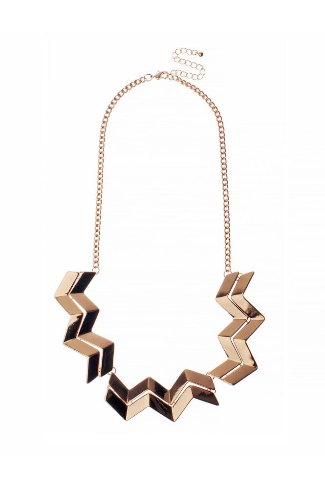Majique London Bold Zigzag Chain Necklace