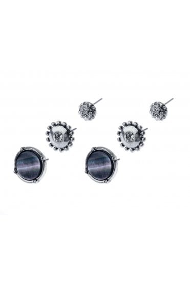 Silver Crystal Glint Stud Earring
