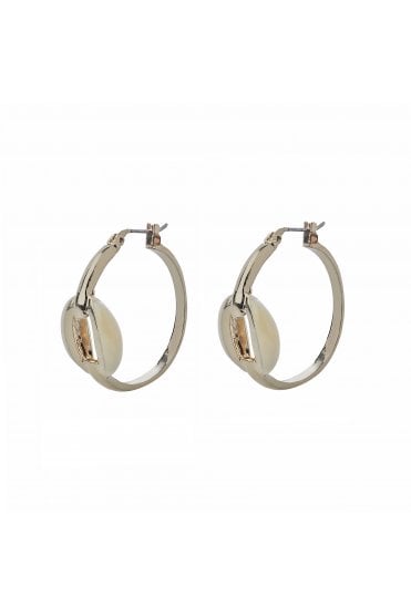 Chic Gilded Ivory Radiance Hoop Earring