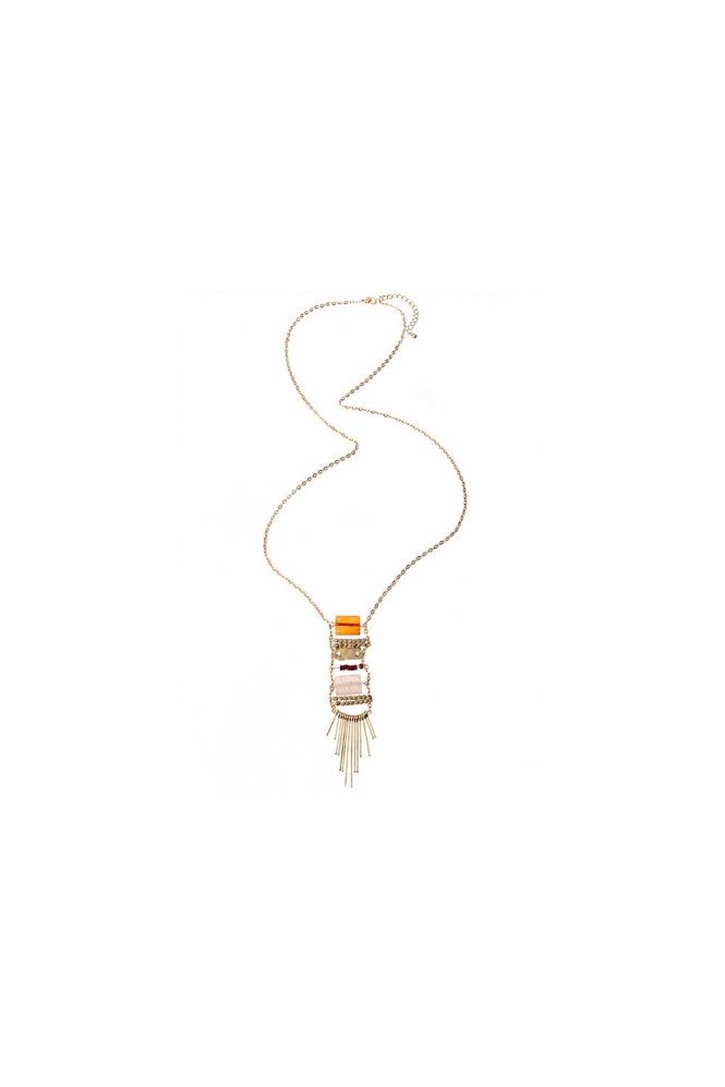 Majique London Chic Gold Gem Necklace