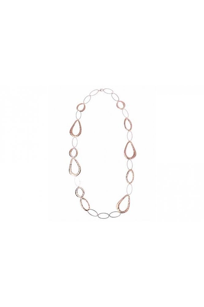 Majique London Chic Hammered Link Necklace