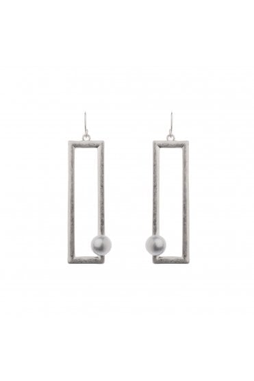 Chic Rectangle Ball Drop Earring