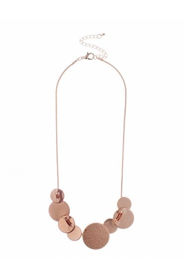 Chic Serpent Link Necklace With Circular Disc
