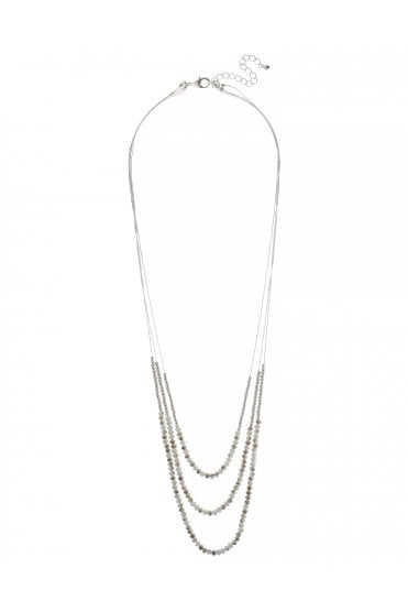 Chic Three Row Bead Necklace