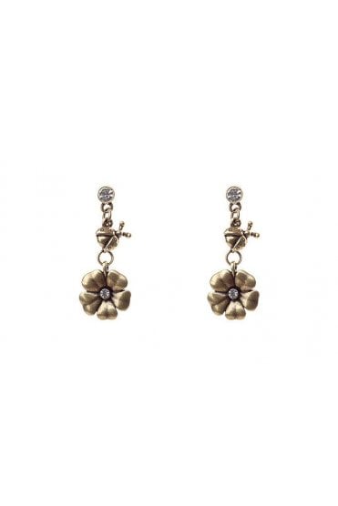 Crystal Bloom Ladybird Earring