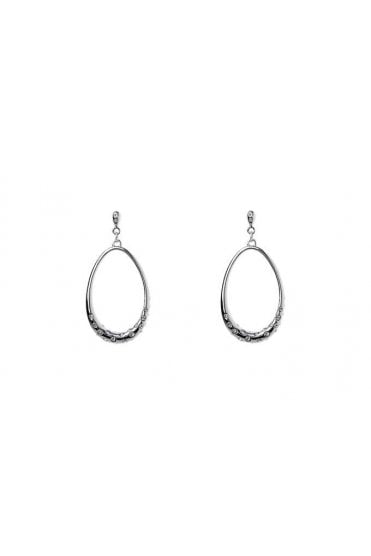 Crystal Glow Oval Drop Earring