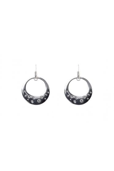 Crystal Glow Round Drop Earring