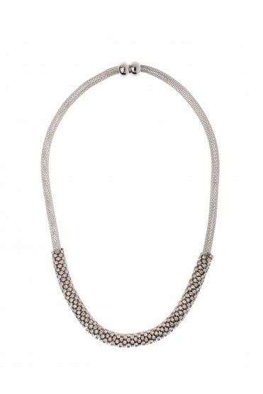 Crystal Mesh Magnetic Clasp Necklace
