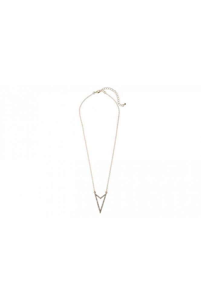 Majique London Crystal Triangle Chain Necklace