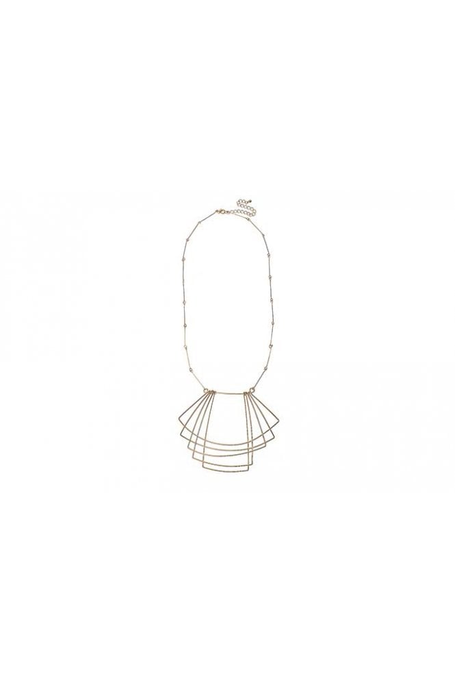 Majique London Deco Layer Fan Necklace