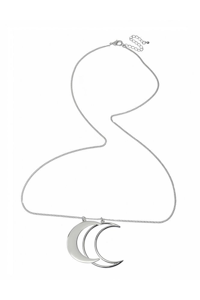 Majique London Dual Crescent Curb Necklace