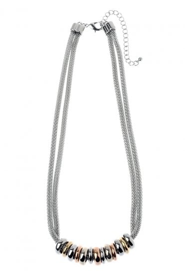 Dual Row Mesh Ring Necklace