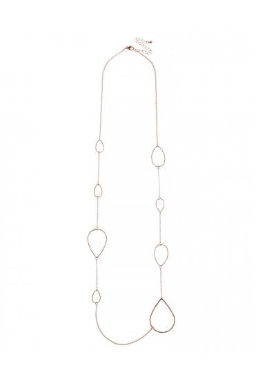 Elegant Teardrop Rose Gold Necklace