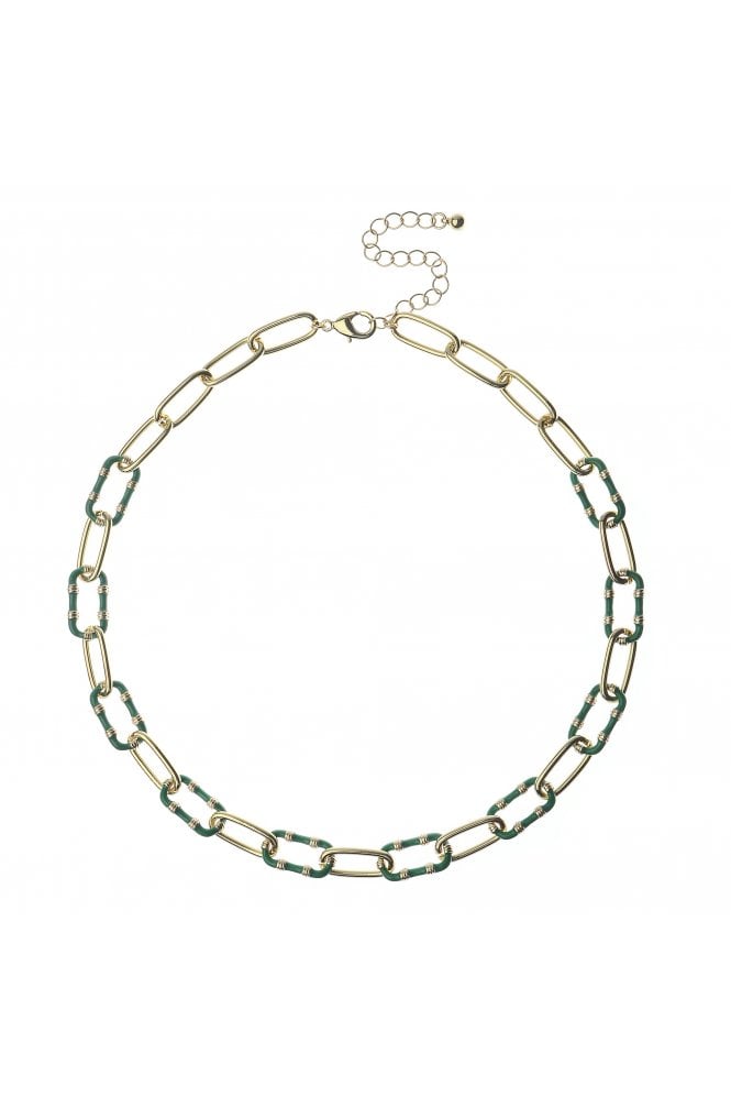 Majique London Golden Pulse Enamel Necklace
