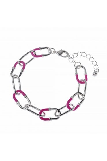 Silver Edge Paper Link Bracelet