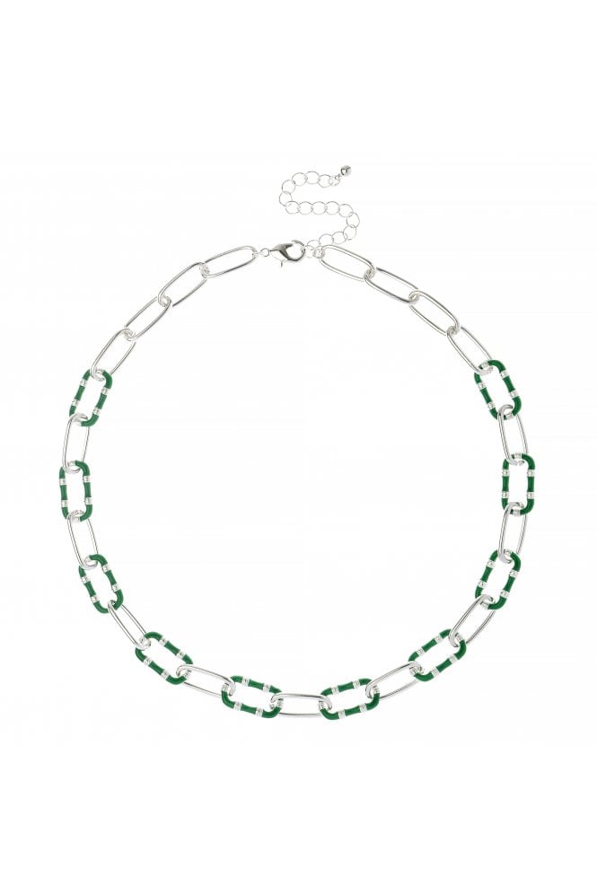 Majique London Silver Pulse Enamel Necklace
