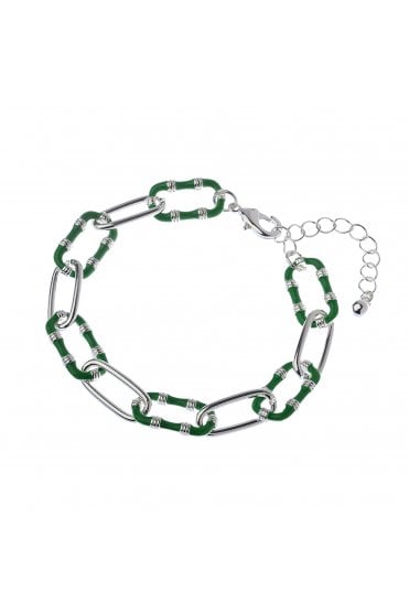 Silver Wave Link Bracelet