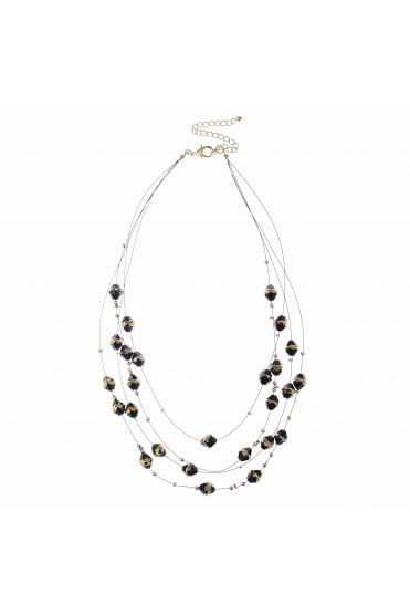 Gilded Elegance Wire Necklace With Gold CC Beads