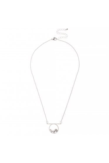 Gleaming Circle Silver Necklace