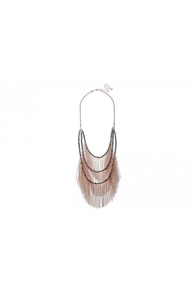 Majique London Gleaming Rose Gold Strand Necklace