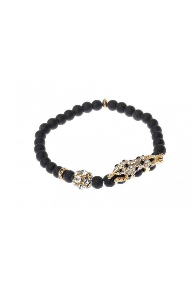 Majique London Glimmering Cheetah Stretch Bracelet