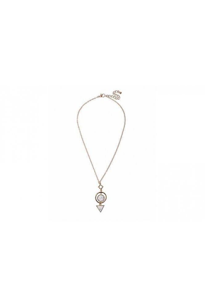 Majique London Gold Circle & Triangle Necklace