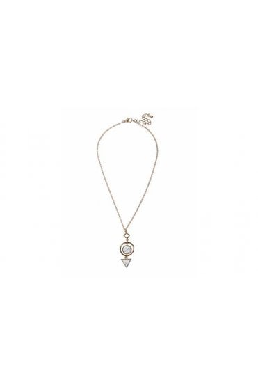 Gold Circle & Triangle Necklace