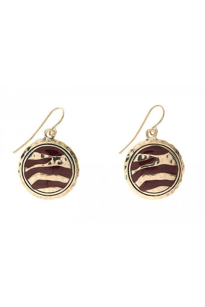 Majique London Golden Circle Drop Earring