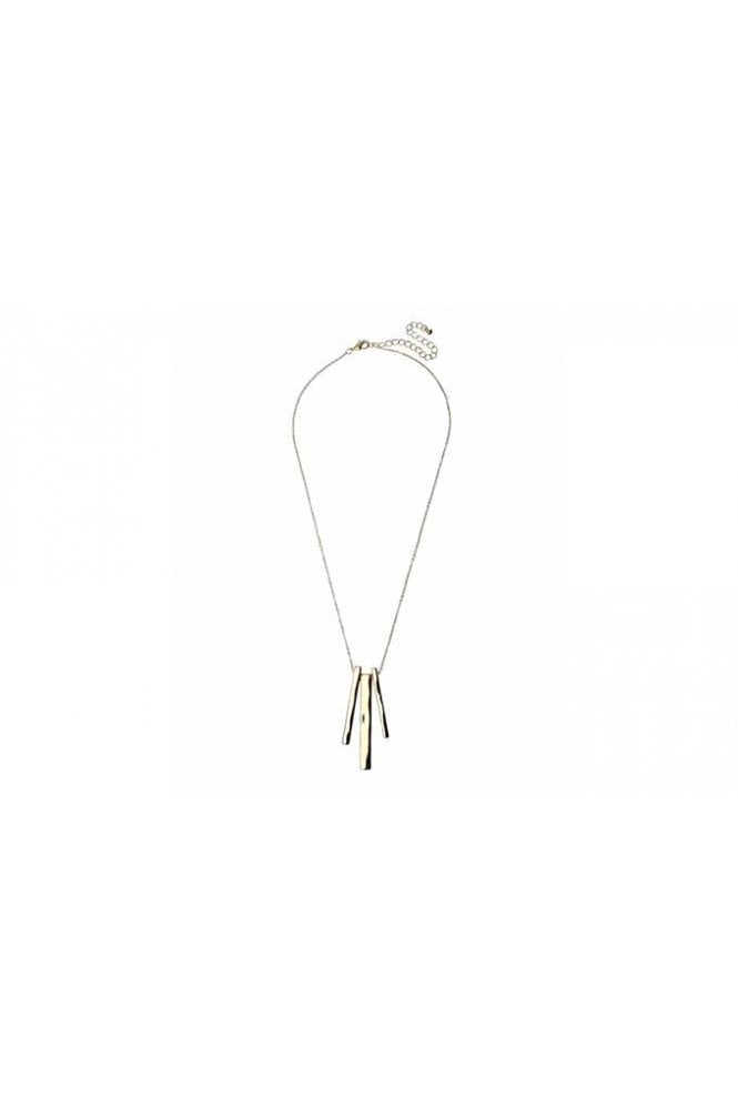 Majique London Golden Elegance Triple Bar Chain Necklace