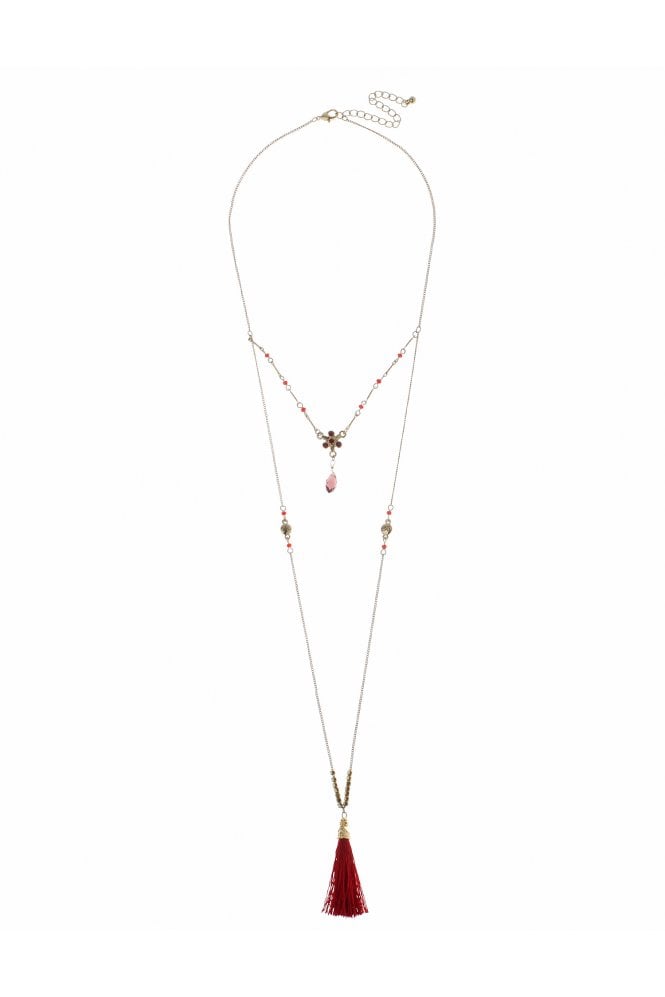 Majique London Golden Flow Tassel Necklace