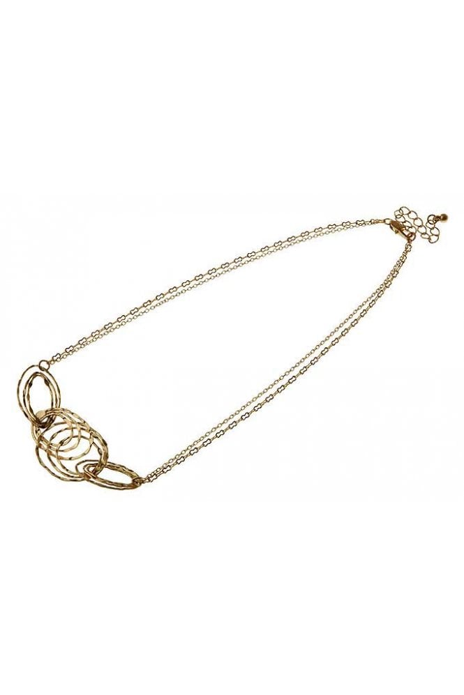 Majique London Golden Orbit Chain Necklace