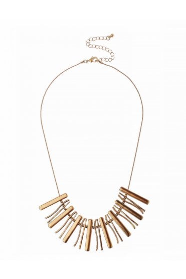 Golden Snake Chain Bar Necklace