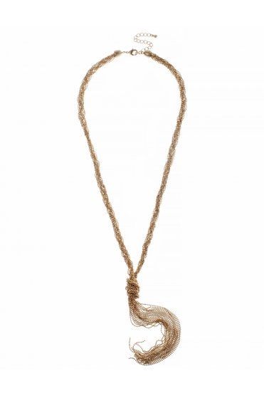 Golden Twist Ball Chain Necklace