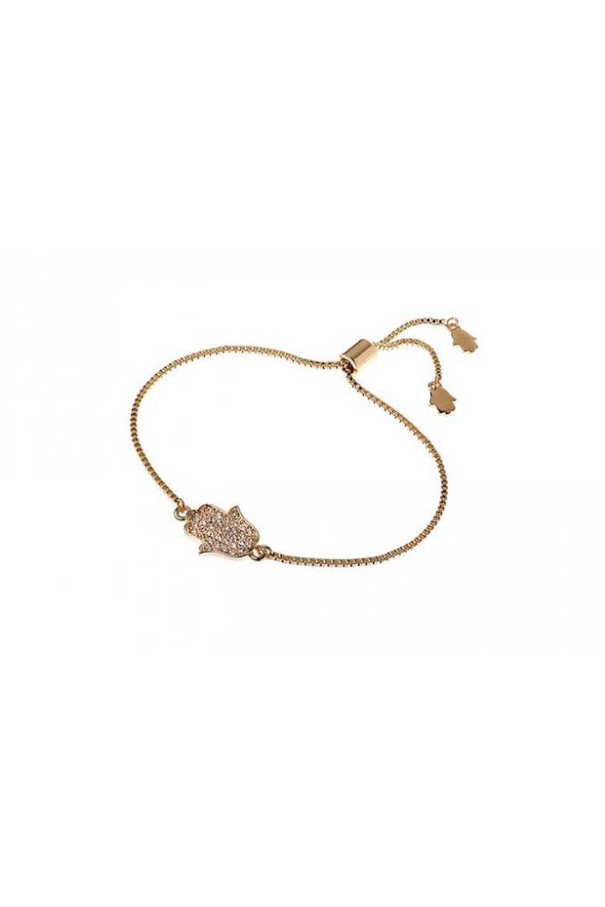 Majique London Hamsa Charm Slider Bracelet