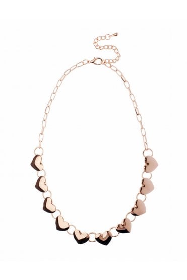 Heartbeat Rose Gold Link Chain Necklace