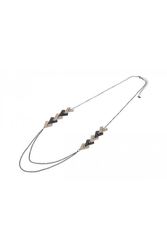 Majique London Hematite V Luxe Necklace