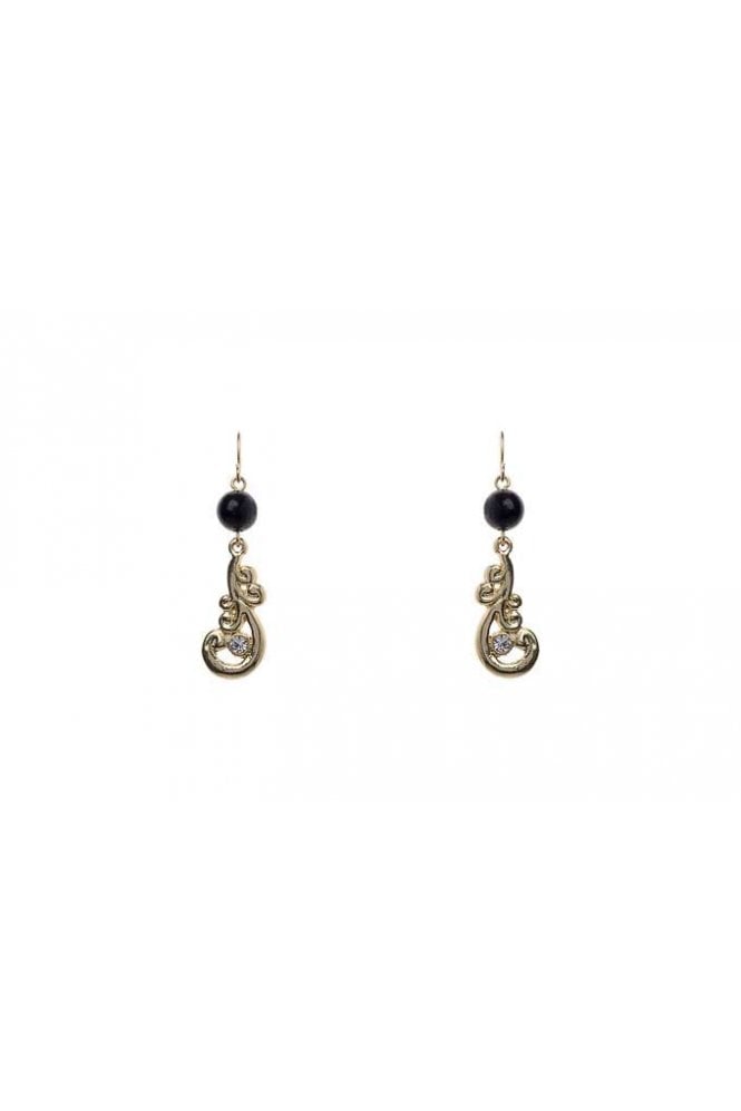 Majique London Jet Gleam Drop Earring