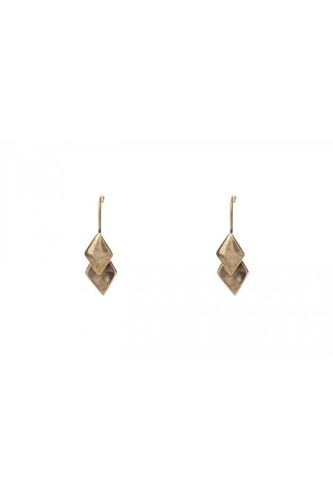 Majique London Luxe Double Diamond Drop Earring